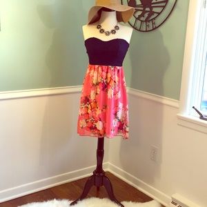 Velvet Room | S floral Sweetheart Neckline Dress